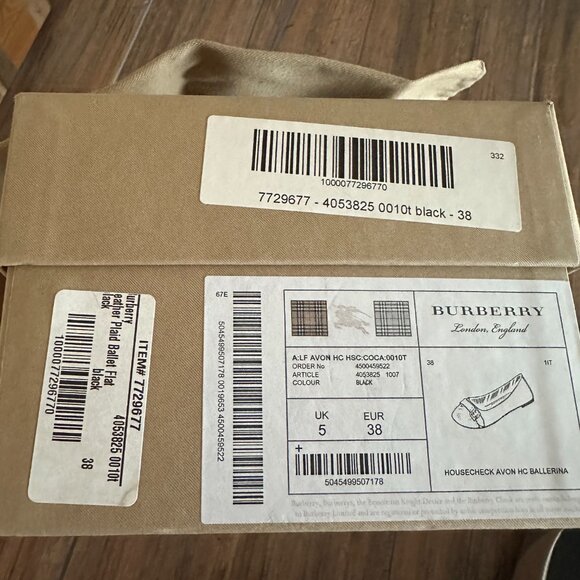 BURBERRY Housecheck Avon HC Ballerina, classic flats, Size 38 - Picture 5 of 8